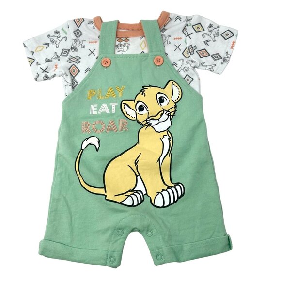 Baby Boys - Disney Bibbed Shorts, Matching Shirt, & 2 Shirts - Size‎ 0-3 Month - Picture 2 of 8